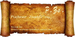 Puchner Zsadány névjegykártya